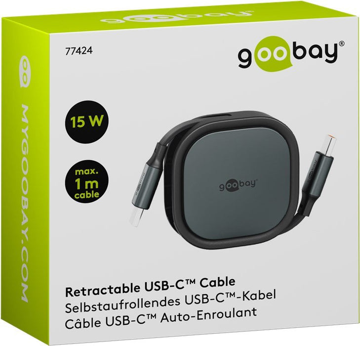 EAN 4040849774249 - Goobay 77424 cable USB USB 2.0 1 m USB C Negro, Plata imagen 5