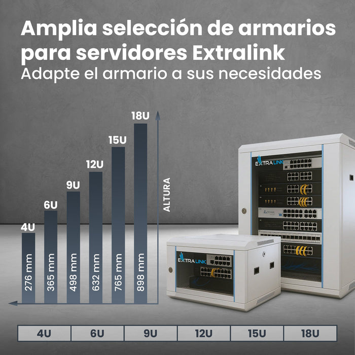 EAN 5903148916897 - Extralink 18U 600X600 WALL-MOUNTED RACKMOUNT CABINET GRAY Bastidor de pared imagen 10