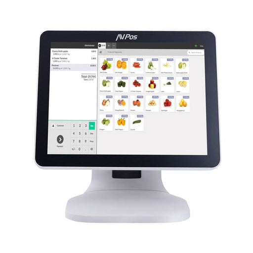 EAN 0741049304833 - AVPos AVP-K5000B-I7-24-W Terminal Punto Venta (TPV) 38,1 cm (15") 1024 x 768 Pixeles Pantalla táctil imagen 1