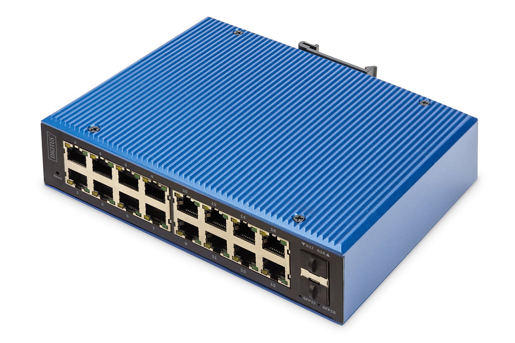 EAN 4016032490234 - Digitus DN-651159 switch Gigabit Ethernet (10/100/1000) Energía sobre Ethernet (PoE) Negro, Azul imagen 1