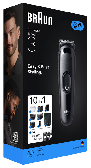 EAN 8700216429511 - Braun AIO3560 cortadora de pelo y maquinilla Negro 14 Níquel-metal hidruro (NiMH) imagen 3