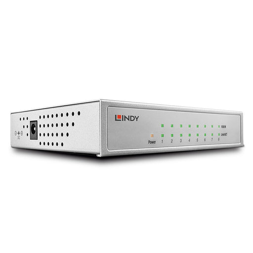 EAN 4002888205450 - Lindy 25045 switch Gestionado Gigabit Ethernet (10/100/1000) Energía sobre Ethernet (PoE) Plata imagen 1