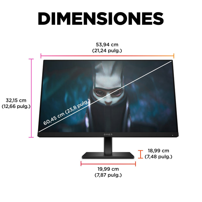 EAN 0197029614469 - OMEN by HP 23.8 inch FHD 165Hz Gaming Monitor - OMEN 24 pantalla para PC 60,5 cm (23.8") 1920 x 1080 Pixe imagen 10