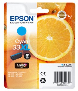 EAN 8715946600611 - Epson Oranges C13T33624010 cartucho de tinta 1 pieza(s) Original Cian imagen 1