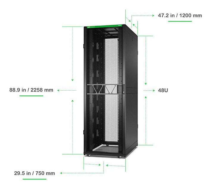 EAN 731304642305 - APC AR3357B2 armario rack 48U Rack o bastidor independiente Negro imagen 6