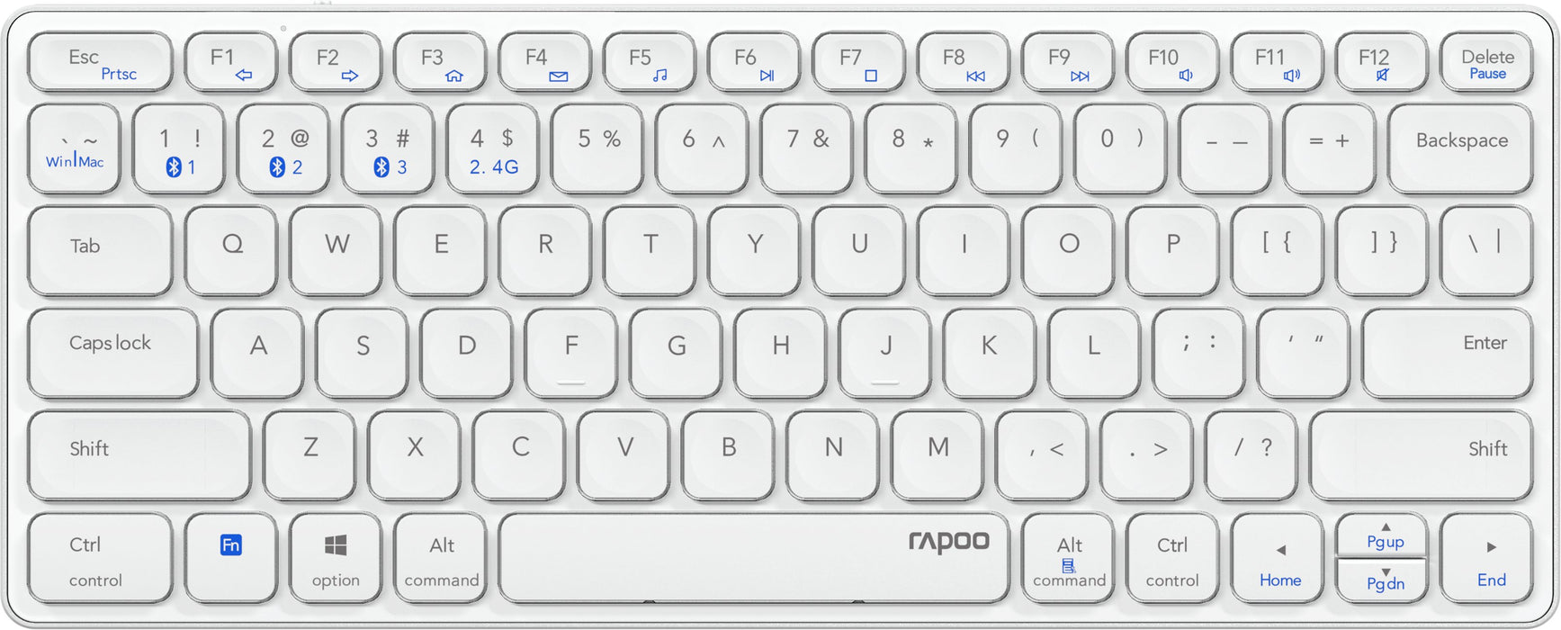 EAN 6940056114723 - Rapoo E9600M teclado Universal Bluetooth QWERTY Blanco imagen 1