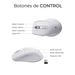EAN 8436586743437 - SUBBLIM SUBKBC-DCOPW1 teclado Ratón incluido Hogar / Oficina RF Wireless + Bluetooth QWERTY Español Blanc imagen 7