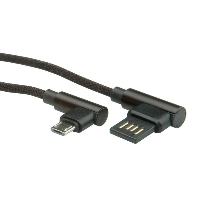 EAN 7611990130375 - ROLINE 11.02.8720 cable USB USB 2.0 0,8 m USB A Micro-USB B Negro imagen 3