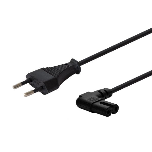 EAN 5901986046141 - Savio CL-144 Power cable Black 3 m angled Negro 2 pines IEC Type E (3.4 mm, 3.1 mm) imagen 1