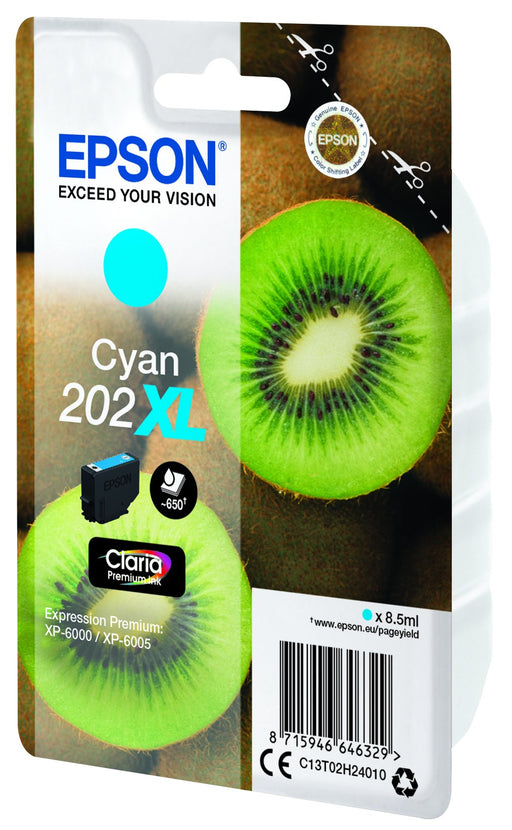 EAN 8715946646329 - Epson Kiwi 202XL cartucho de tinta 1 pieza(s) Original Alto rendimiento (XL) Cian imagen 2