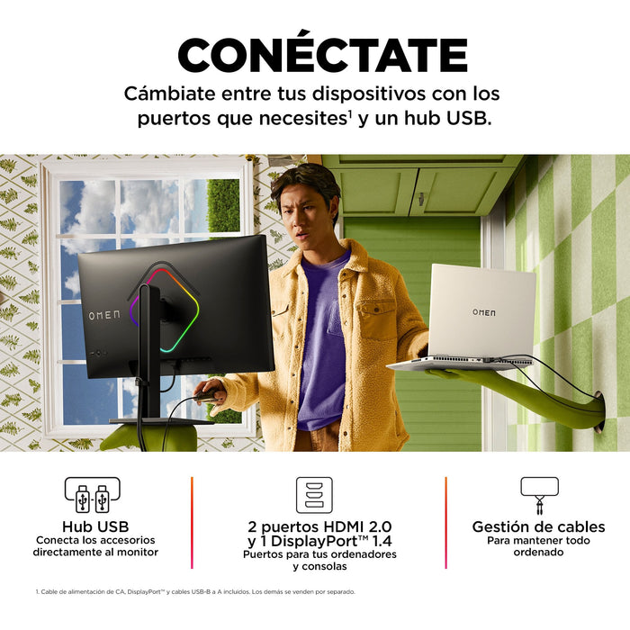 EAN 1970296154666 - OMEN by HP 27 inch FHD 240Hz Gaming Monitor - OMEN 27s pantalla para PC 68,6 cm (27") 1920 x 1080 Pixeles imagen 10