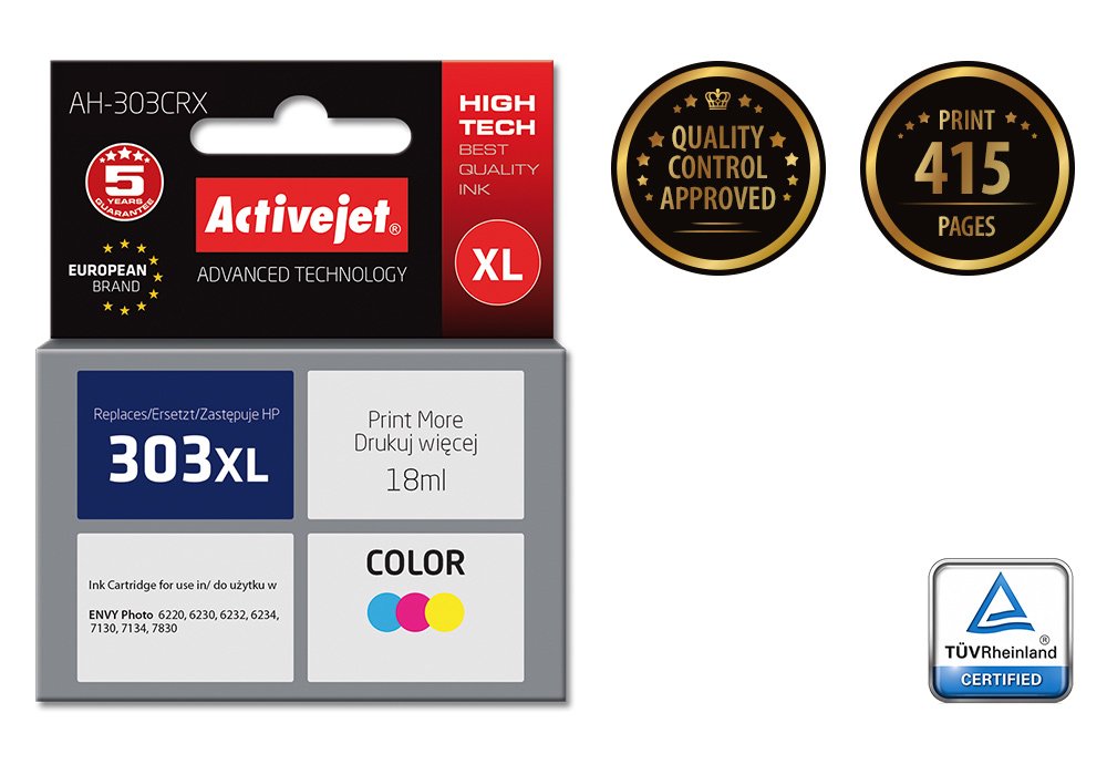 EAN 5901443116103 - Activejet AH-303CRX cartucho de tinta 1 pieza(s) Compatible Alto rendimiento (XL) Cian, Magenta, Amarillo imagen 2