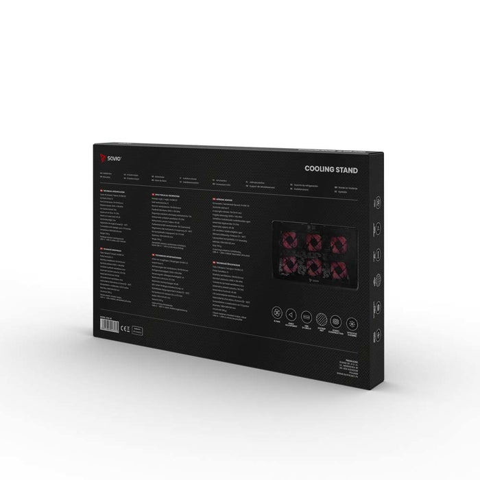 EAN 5901986047575 - Savio Laptop cooling pad 6 backlit fans 2000 RPM COS-01 almohadilla fría 43,9 cm (17.3") Negro, Rojo imagen 7