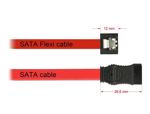 EAN 4043619838325 - DeLOCK 0.1m 2xSATAIII cable de SATA 0,1 m Rojo imagen 2