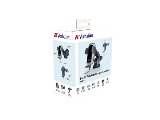 EAN 0023942495543 - Verbatim FWC-03 Pro Qi Fast Wireless Autoladegerät retail Negro imagen 2