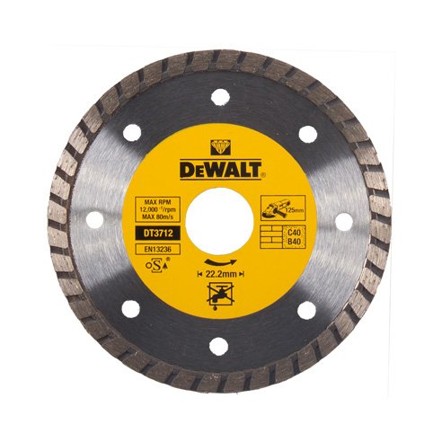 EAN 5035048025987 - DeWALT DT3712-QZ disco de diamante 12,5 cm Disco de diamante con borde turbo imagen 1