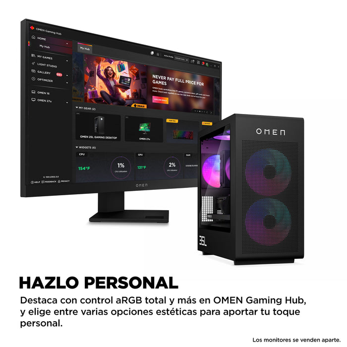 EAN 199251297083 - HP OMEN 35L Gaming Desktop GT16-0056ns PC Intel® Core™ i7 i7-14700F 16 GB DDR5-SDRAM 1 TB SSD NVIDIA GeFor imagen 7