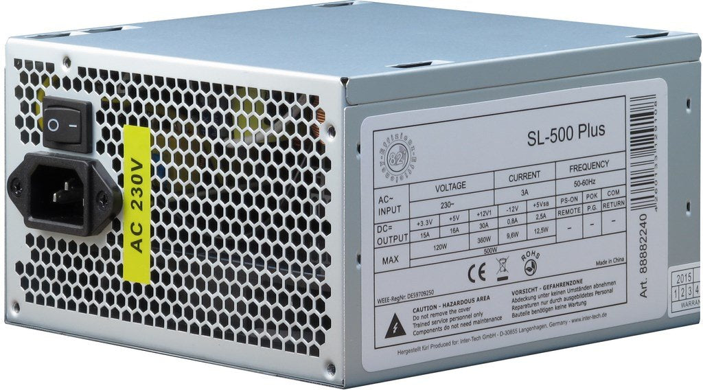 EAN 4260133129108 - Inter-Tech SL-500 Plus unidad de fuente de alimentación 500 W 20+4 pin ATX ATX Plata imagen 2