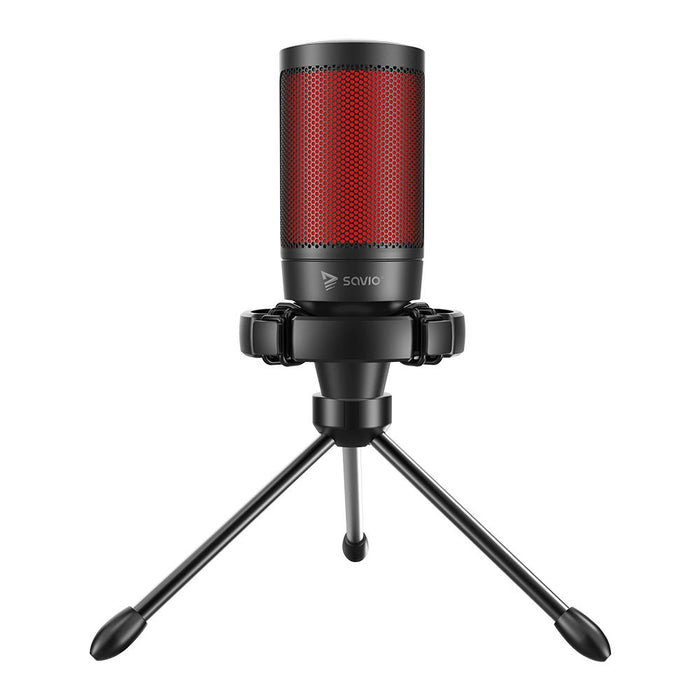 EAN 5901986047711 - Savio wired gaming microphone with backlight tripod USB SONAR PRO Negro, Rojo Micrófono para videoconsola imagen 5