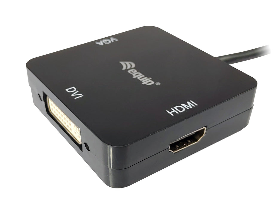 EAN 4015867222423 - Equip 133439 adaptador de cable de vídeo 0,15 m Mini DisplayPort DVI-D + VGA (D-Sub) + HDMI Negro imagen 2