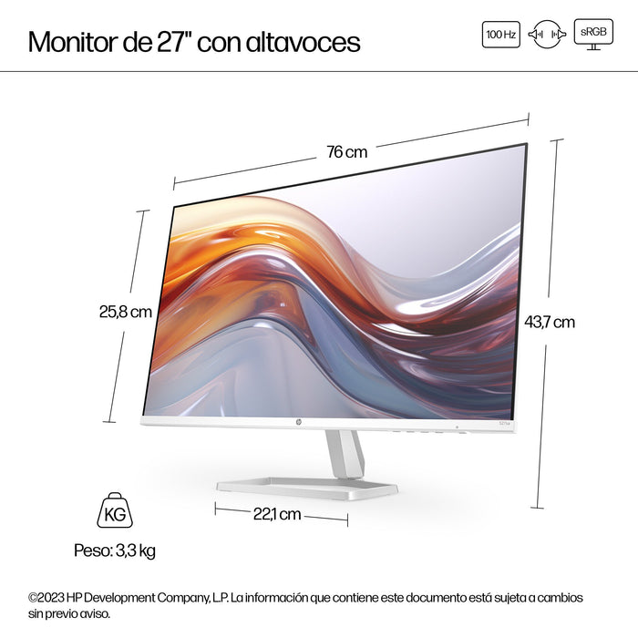 EAN 0197498944722 - HP Series 5 27 inch FHD Monitor with Speakers - 527sa pantalla para PC 68,6 cm (27") 1920 x 1080 Pixeles  imagen 6