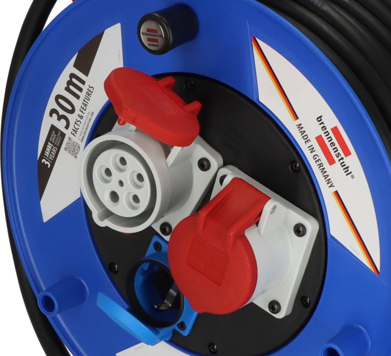 EAN 4007123687497 - Brennenstuhl 1238010 base múltiple 30 m 3 salidas AC Exterior Negro, Azul, Rojo imagen 5