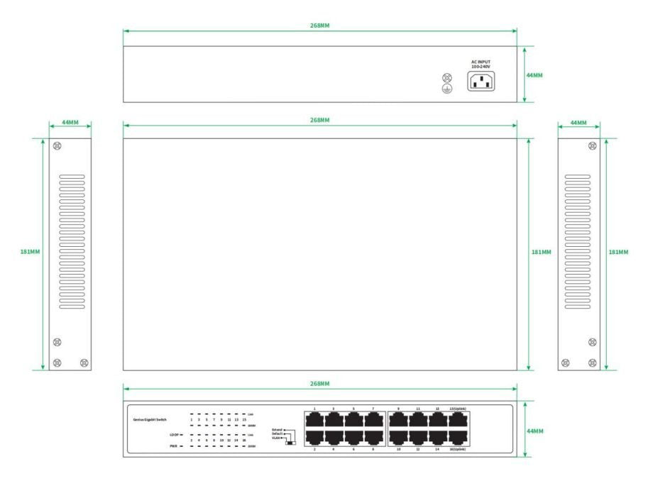 EAN 5715063808252 - Lanview LVN-1U-16PORT-1G no categorizado imagen 2
