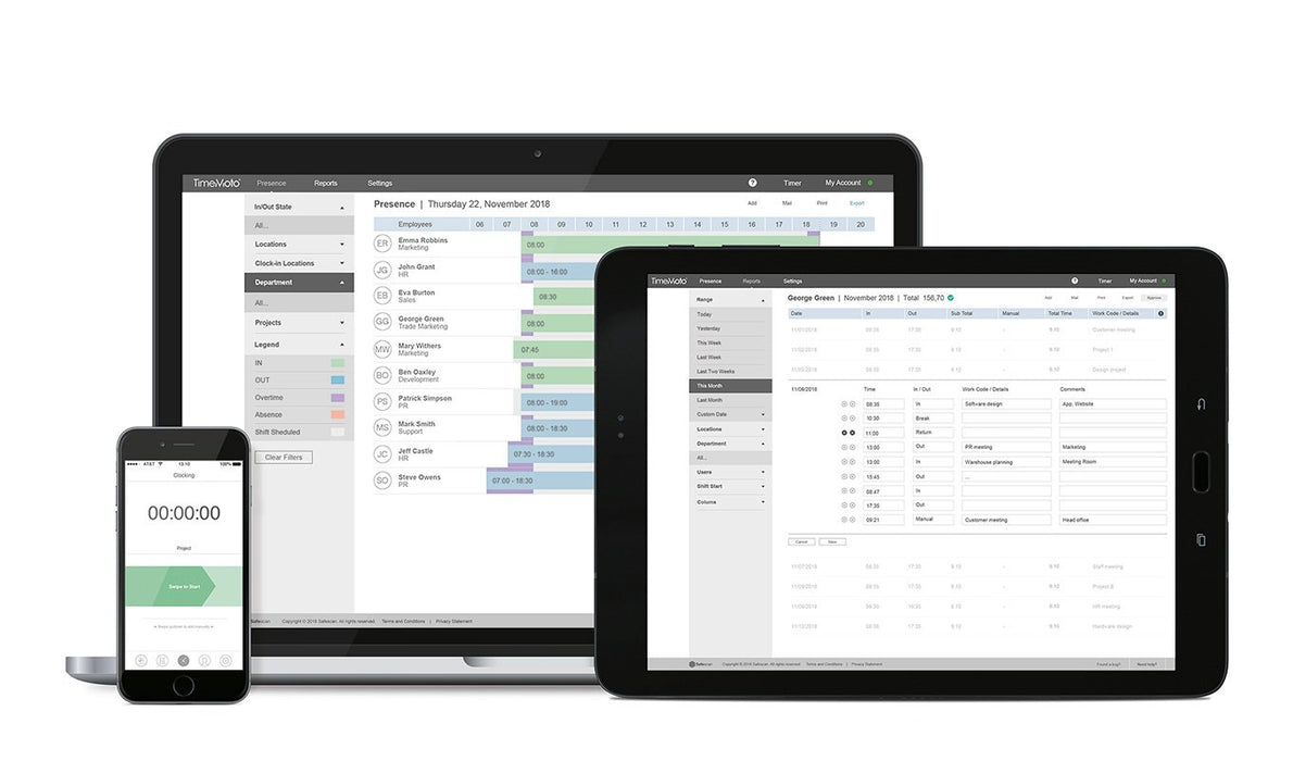 EAN 8717496336071 - Safescan TimeMoto TM-616 Negro Tarjeta de proximidad Corriente alterna TFT Ethernet imagen 11