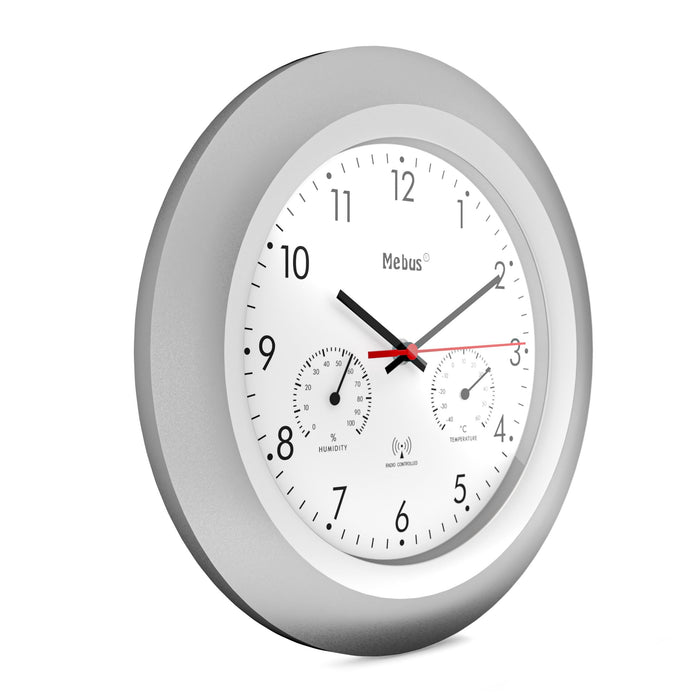EAN 4007218194503 - Mebus 19450 reloj de mesa o pared Reloj digital Alrededor Plata, Blanco imagen 3
