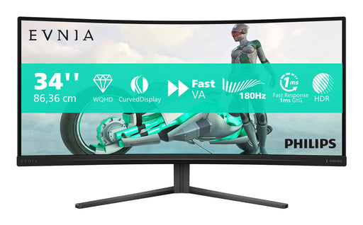 EAN 8721038001945 - Philips Evnia 34M2C3500L/00 pantalla para PC 86,4 cm (34") 3440 x 1440 Pixeles Wide Quad HD LCD Negro imagen 1