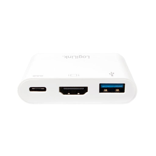 EAN 4052792038712 - LogiLink 0.14m, 2xUSB-C/HDMI+USB A Blanco imagen 2