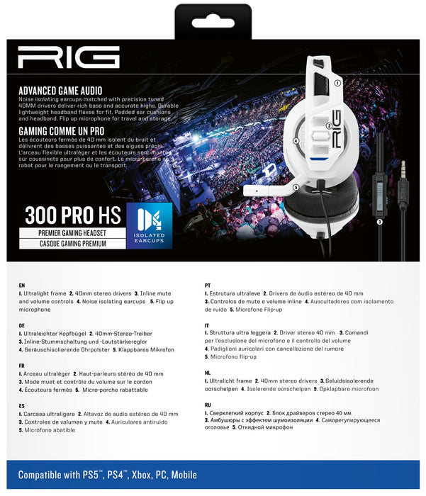 EAN 3665962009262 - NACON RIG 300 PRO HS Auriculares Alámbrico Diadema Juego Blanco imagen 7