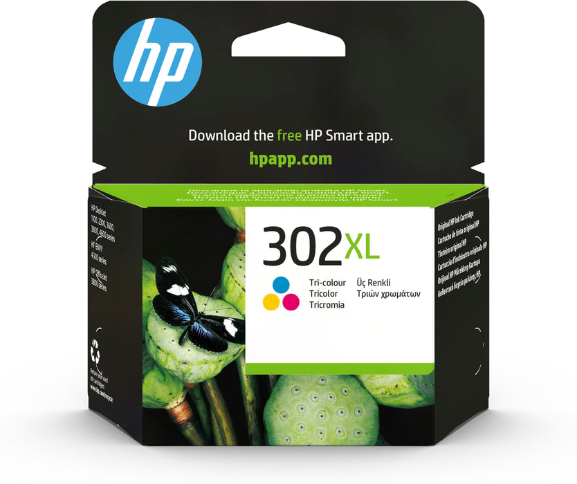 EAN 0888793803059 - HP 302XL High Yield Tri-color Original Ink Cartridge cartucho de tinta 1 pieza(s) Alto rendimiento (XL) C imagen 1