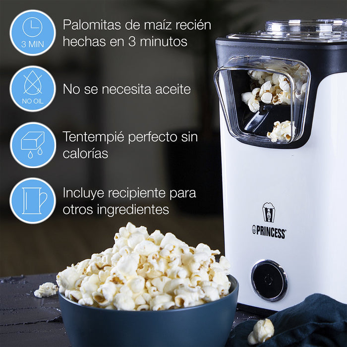 EAN 8713016076229 - Princess 292986 palomitas de maiz poppers Negro, Blanco 3 min 1100 W imagen 18