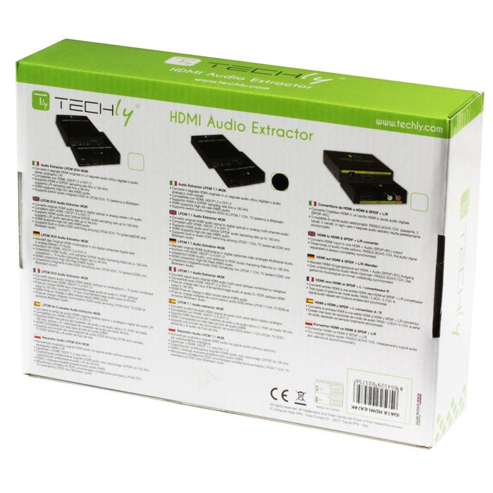 EAN 8054529025756 - Techly IDATA HDMI-EA74K convertidor de audio Negro imagen 8