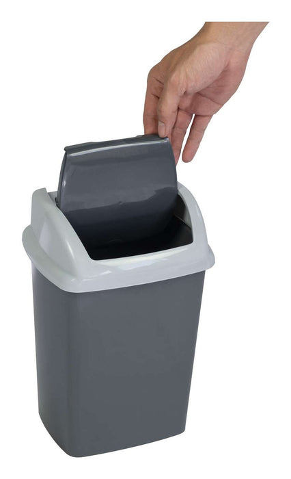 EAN 4002390095808 - MAUL 9520587 papelera 5 L Rectangular Plástico, Polipropileno (PP) Gris Oscuro, Blanco imagen 5