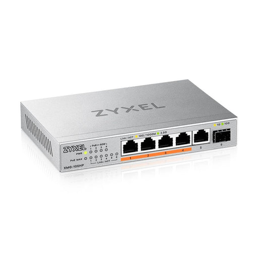 EAN 4718937631124 - Zyxel XMG-105HP No administrado 2.5G Ethernet (100/1000/2500) Energía sobre Ethernet (PoE) Plata imagen 1