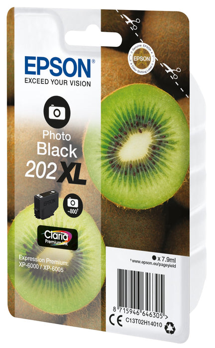 EAN 8715946646305 - Epson Kiwi 202XL cartucho de tinta 1 pieza(s) Original Alto rendimiento (XL) Foto negro imagen 2