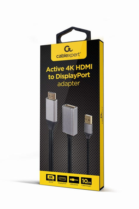 EAN 8716309124546 - Gembird A-HDMIM-DPF-02 adaptador de cable de vídeo 0,1 m HDMI tipo A (Estándar) DisplayPort Negro imagen 1