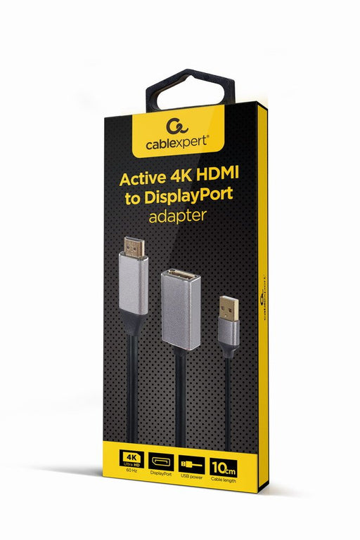 EAN 8716309124546 - Gembird A-HDMIM-DPF-02 adaptador de cable de vídeo 0,1 m HDMI tipo A (Estándar) DisplayPort Negro imagen 1
