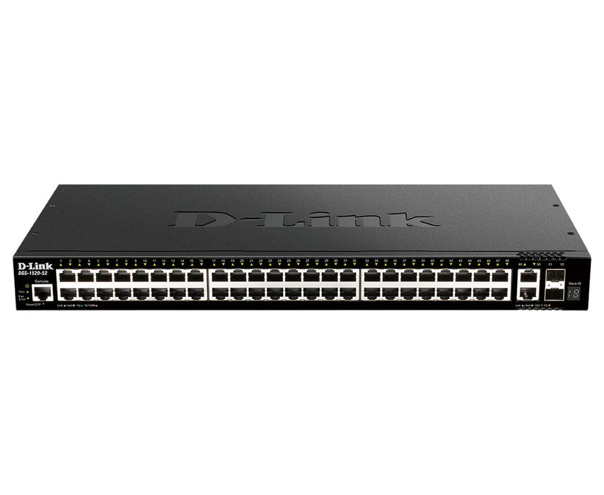 EAN 0790069454783 - D-Link DGS-1520-52 switch Gestionado L3 10G Ethernet (100/1000/10000) 1U Negro imagen 1