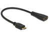 EAN 4043619656509 - DeLOCK 0.23m mini-HDMI/HDMI cable HDMI 0,23 m HDMI Type C (Mini) HDMI tipo A (Estándar) Negro imagen 1