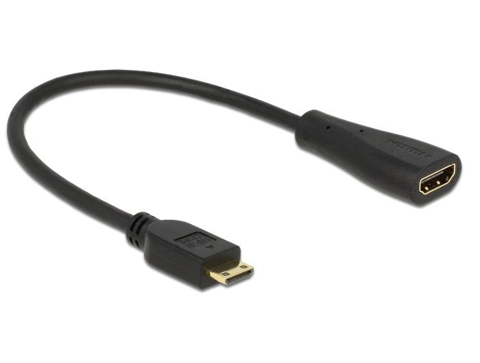EAN 4043619656509 - DeLOCK 0.23m mini-HDMI/HDMI cable HDMI 0,23 m HDMI Type C (Mini) HDMI tipo A (Estándar) Negro imagen 1