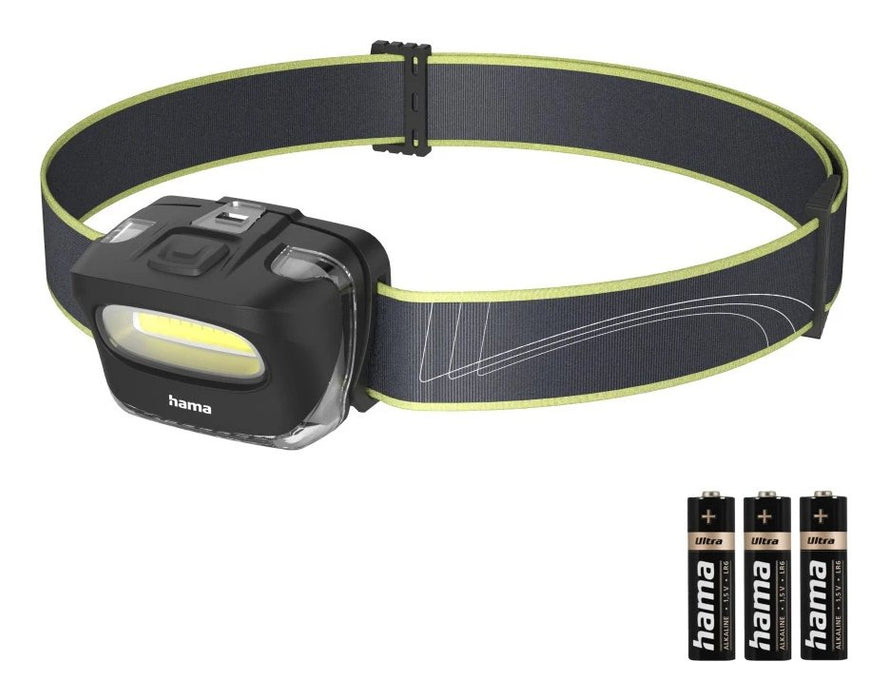 EAN 4047443535535 - Hama HL110 Negro, Azul, Amarillo Linterna con cinta para cabeza COB LED imagen 4