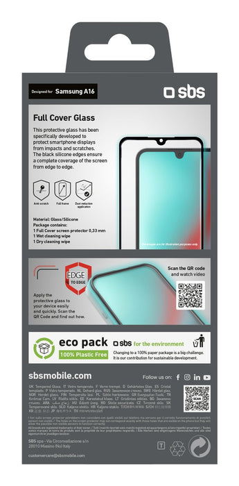 EAN 8018417494154 - SBS TESCRFCSAA16 protector de pantalla o trasero para teléfono móvil Samsung 1 pieza(s) imagen 3