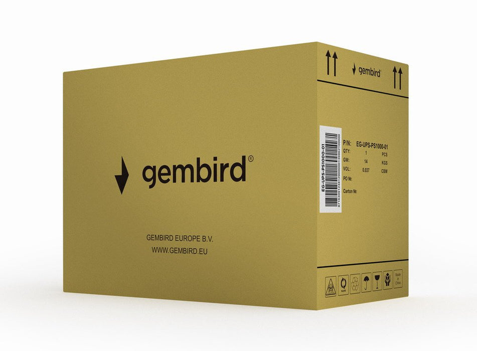 EAN 8716309124782 - Gembird EG-UPS-PS1000-01 sistema de alimentación ininterrumpida (UPS) Línea interactiva 1 kVA 800 W 4 sal imagen 1