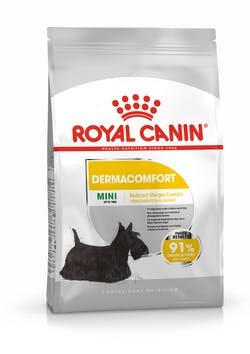 EAN 3182550893916 - Royal Canin Mini Dermacomfort 3 kg Adulto Ternera, Vegetal imagen 1