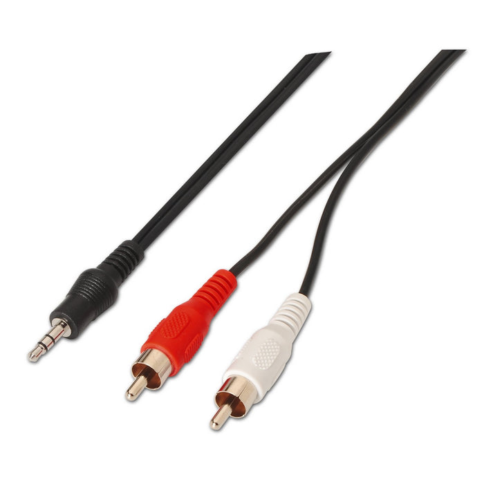 EAN 8436574701463 - AISENS A128-0147 cable de audio 1,5 m 3,5mm 2 x RCA Negro imagen 1
