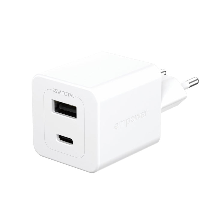 EAN 5715685027550 - PanzerGlass empower by ® Turbo 35W Charger incl. USB-C + USB-A | EU Plug | Silver White Protector de pant imagen 1