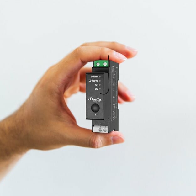 EAN 3800235269121 - Shelly Qubino Wave Pro 2PM​ alimentación del relé Negro imagen 3